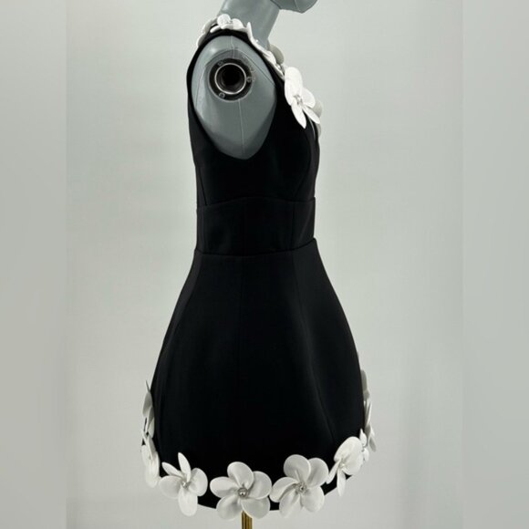 🆕 BRONX & BANCO 🧿 NWOT Estelle Floral Mini Dress, Black/White - Sz M US 6 - Picture 7 of 16